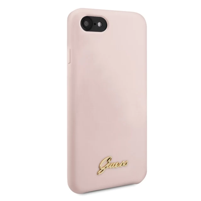 Чохол Guess Silicone Vintage Gold Logo для iPhone 7 | 8 | SE 2022/2020 Light Pink (GUHCI8LSLMGLP)