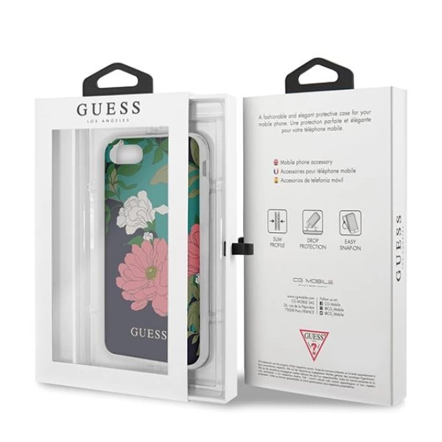 Чехол Guess Flower Collection для iPhone SE 2020/8/7 Black (GUHCI8PCUTRFL01)