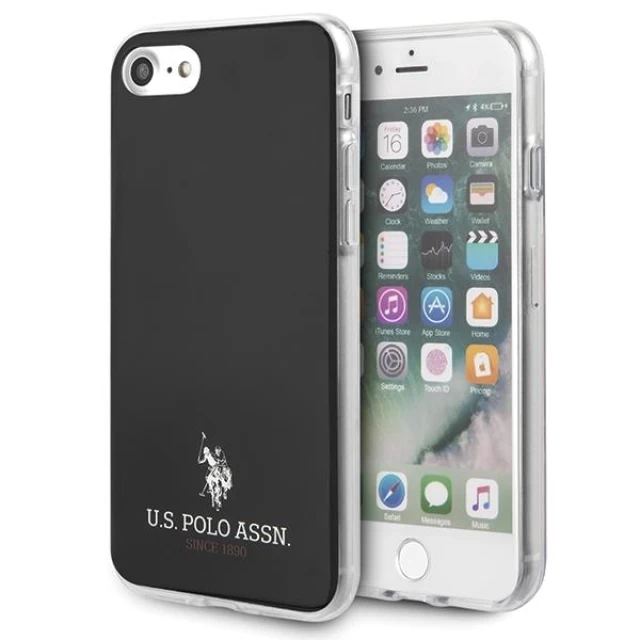 Чехол U.S. Polo Assn Shiny Big Logo для iPhone SE 2020/8/7 Black (USHCI8TPUBK)