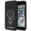 Чехол Karl Lagerfeld Silicone Iconic White для iPhone SE 2022/SE 2020 | 8 | 7 Black (KLHCI8SILFLWBK)