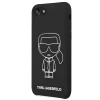 Чехол Karl Lagerfeld Silicone Iconic White для iPhone SE 2022/SE 2020 | 8 | 7 Black (KLHCI8SILFLWBK)