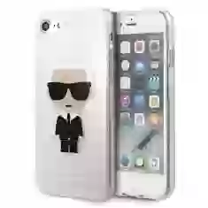 Чехол Karl Lagerfeld Glitter Ikonik Karl для iPhone 8 | 7 | SE 2020 Silver (KLHCI8TPUTRIKSL)