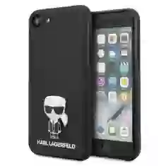 Чехол Karl Lagerfeld Saffiano Iconic Metal для iPhone SE 2020/8/7 Black (KLHCI8IKFBMBK)