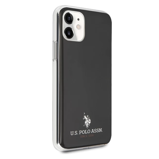 Чохол U.S. Polo Assn для iPhone 11 Shiny Big Logo Black (USHCN61TPUBK)