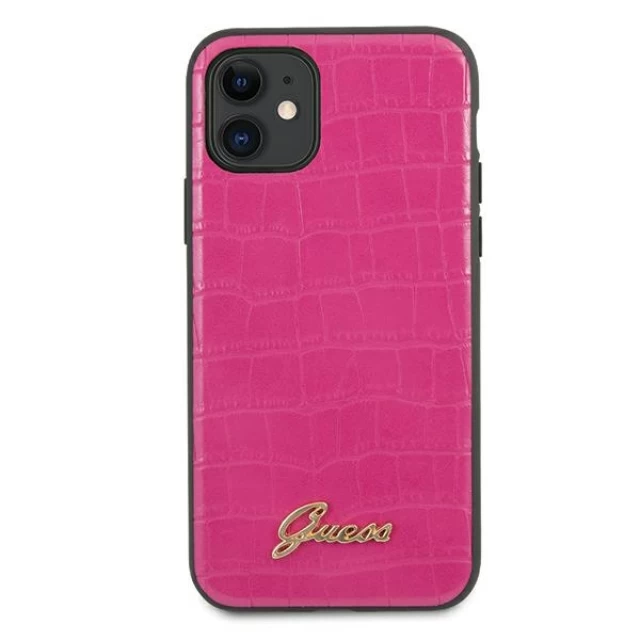 Чохол Guess Croco Collection для iPhone 11 Pink (GUHCN61PCUMLCRPI)