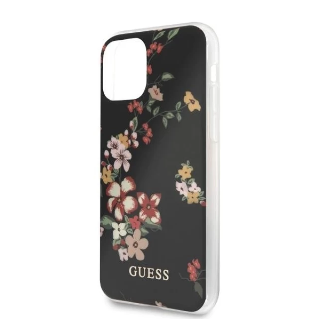 Чохол Guess Flower Collection для iPhone 11 Pro Black (GUHCN58IMLFL04)