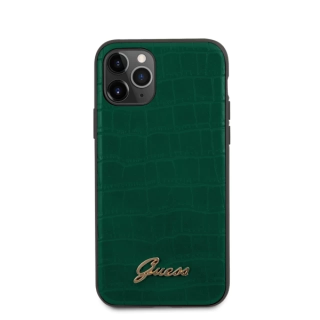 Чехол Guess Croco Collection для iPhone 11 Pro Dark Green (GUHCN58PCUMLCRDG)