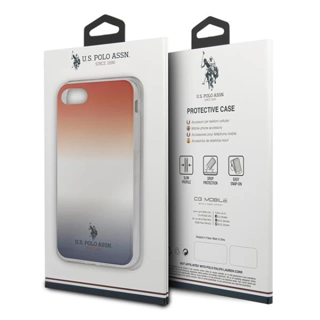 Чохол U.S. Polo Assn Gradient Pattern Collection для iPhone SE 2020/8/7 Blue Red (USHCI8TRDGRB)
