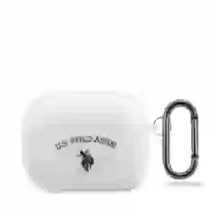 Чехол для наушников U.S. Polo Assn Shiny Big Logo для AirPods Pro White (USACAPTPUWH)