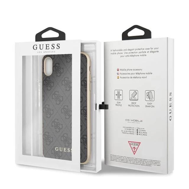 Чехол Guess 4G Collection для iPhone XS/X Grey (GUHCI65G4GG)