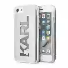 Чехол Karl Lagerfeld Glitter Mirror Karl Logo для iPhone SE 2022/SE 2020 | 8 | 7 Silver (KLHCI8KLMLGR)