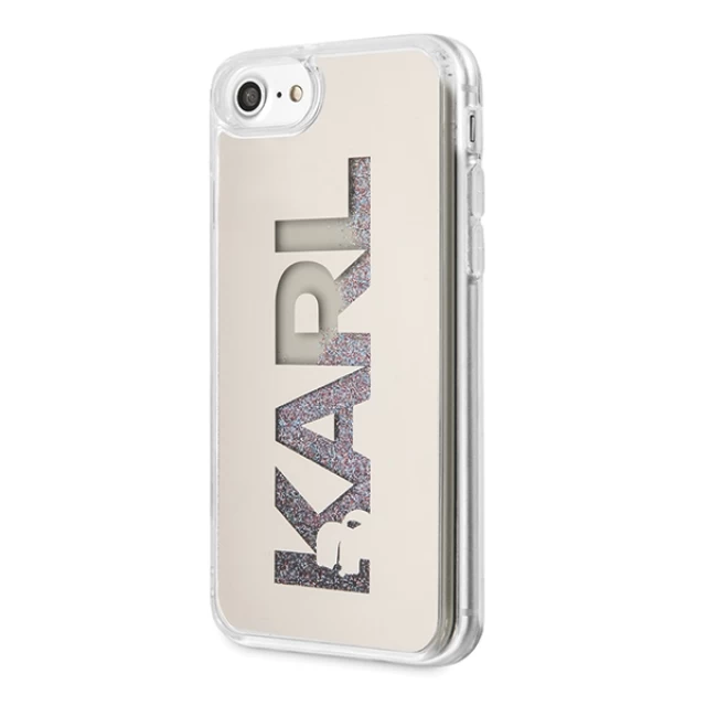 Чехол Karl Lagerfeld Glitter Mirror Karl Logo для iPhone SE 2022/SE 2020 | 8 | 7 Silver (KLHCI8KLMLGR)