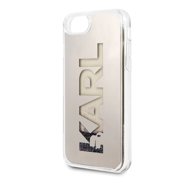 Чехол Karl Lagerfeld Glitter Mirror Karl Logo для iPhone SE 2022/SE 2020 | 8 | 7 Silver (KLHCI8KLMLGR)