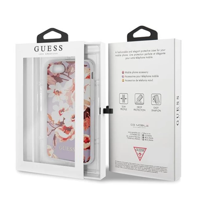 Чехол Guess Flower Collection для iPhone SE 2020/8/7 Lilac (GUHCI8PCUTRFL02)