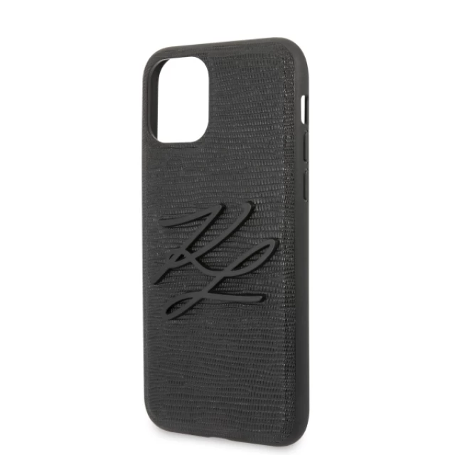 Чохол Karl Lagerfeld Lizard для iPhone 11 Black (KLHCN61TJKBK)