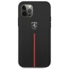 Чохол Ferrari для iPhone 12 Pro Max Off Track Leather Nylon Stripe Black (FEOMSHCP12LBK)