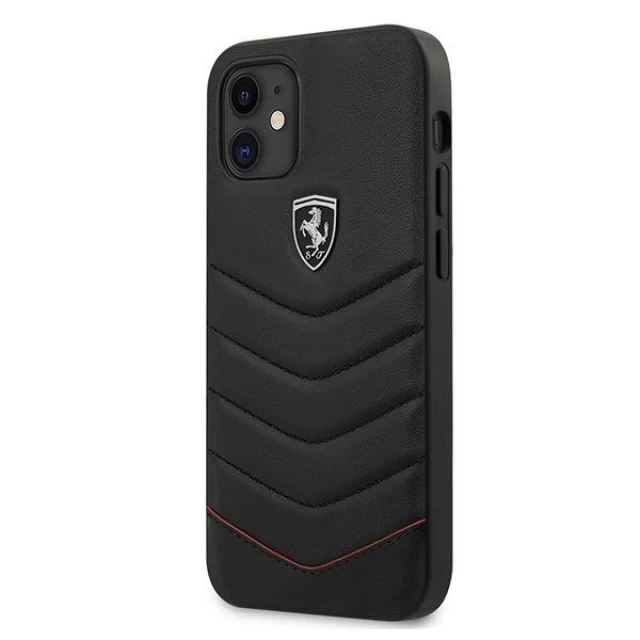 Чехол Ferrari для iPhone 12 mini Off Track Quilted Black (FEHQUHCP12SBK)