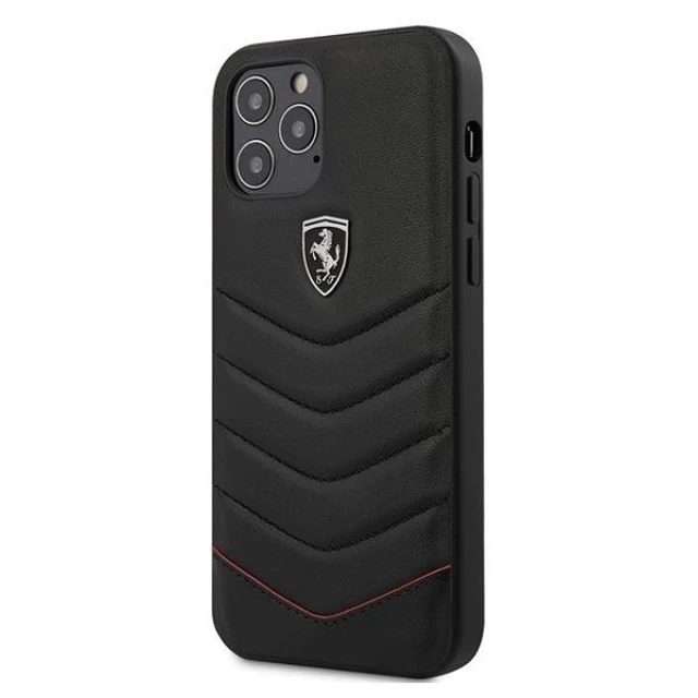 Чехол Ferrari для iPhone 12 | 12 Pro Off Track Quilted Black (FEHQUHCP12MBK)