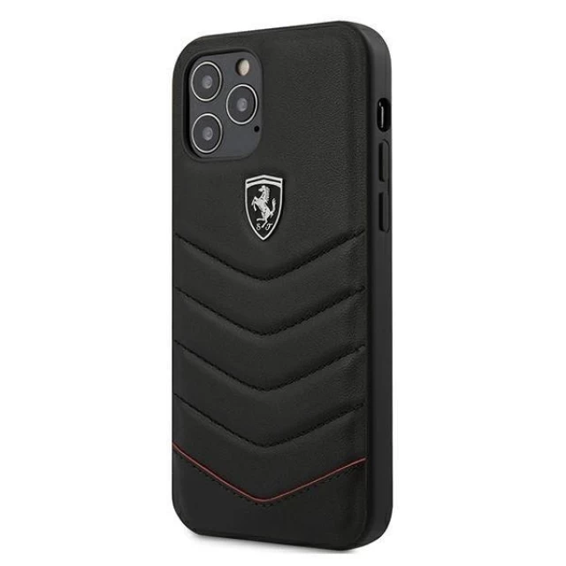 Чехол Ferrari для iPhone 12 Pro Max Off Track Quilted Black (FEHQUHCP12LBK)