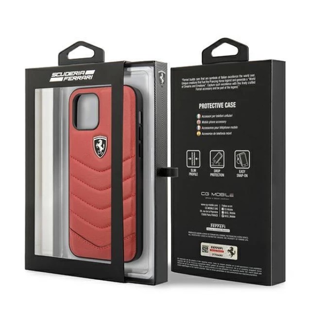 Чехол Ferrari для iPhone 12 Pro Max Off Track Quilted Red (FEHQUHCP12LRE)