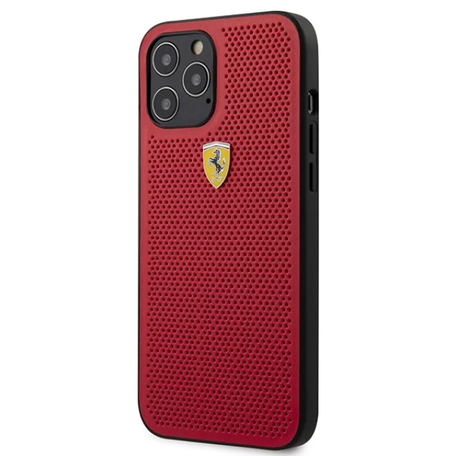 Чохол Ferrari для iPhone 12 Pro Max On Track Perforated Red (FESPEHCP12LRE)