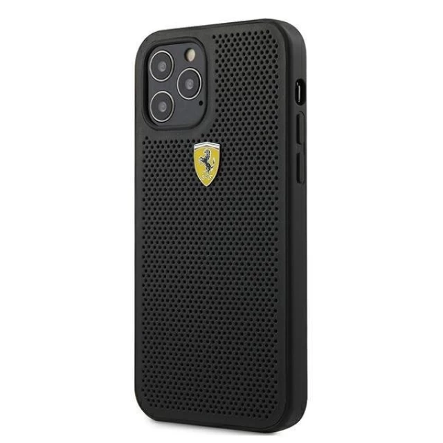 Чохол Ferrari для iPhone 12 Pro Max Off Track Perforated Black (FESPHEHCP12LBK)