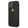 Чехол Ferrari для iPhone 12 | 12 Pro On Track PU Carbon Black (FESNECHCP12MBK)