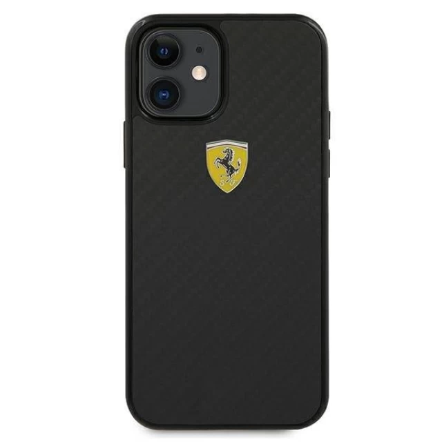 Чохол Ferrari для iPhone 12 mini On Track Real Carbon Black (FERCAHCP12SBK)