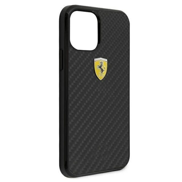 Чехол Ferrari для iPhone 12 mini On Track Real Carbon Black (FERCAHCP12SBK)