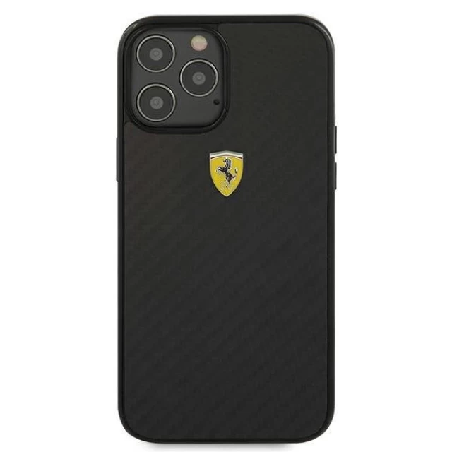 Чехол Ferrari для iPhone 12 Pro Max On Track Real Carbon Black (FERCAHCP12LBK)