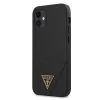 Чехол Guess Saffiano Triangle Metal Logo для iPhone 12 mini Black (GUHCP12SVSATMLBK)