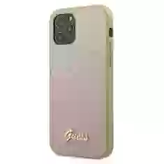 Чехол Guess Iridescent Love Script Gold Logo для iPhone 12 | 12 Pro Gold (GUHCP12MPUILGLG)