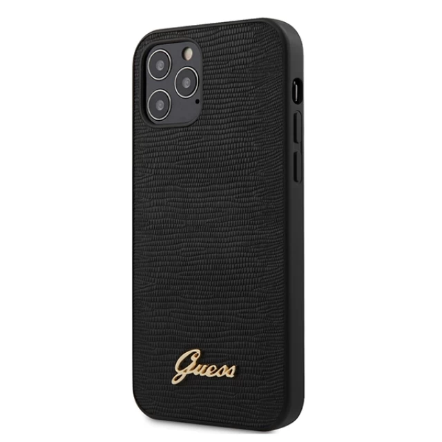 Чехол Guess Lizard Collection для iPhone 12 | 12 Pro Black (GUHCP12MPCUMLLIBK)