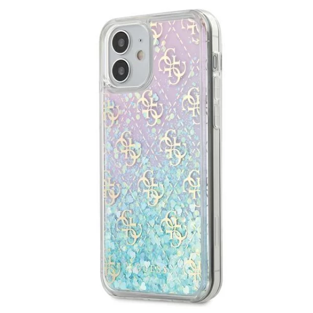 Чехол Guess Gradient Liquid Glitter для iPhone 12 mini Pink (GUHCP12SLG4GGBLPI)