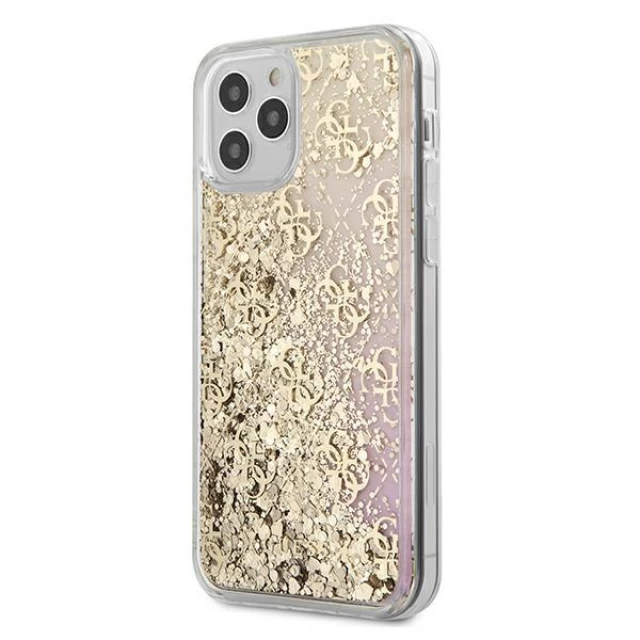 Чехол Guess Gradient Liquid Glitter для iPhone 12 | 12 Pro Gold (GUHCP12MLG4GGPIGO)