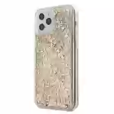 Чехол Guess 4G Liquid Glitter для iPhone 12 Pro Max Gold (GUHCP12LLG4GSLG)
