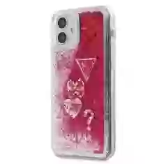 Чехол Guess Glitter Charms для iPhone 12 mini Crimson (GUHCP12SGLHFLRA)