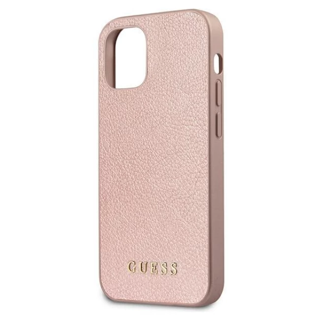 Чохол Guess Iridescent для iPhone 12 mini Pink Gold (GUHCP12SIGLRG)