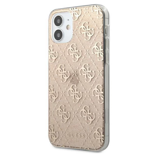 Чохол Guess 4G Glitter для iPhone 12 mini Gold (GUHCP12SPCU4GLGO)