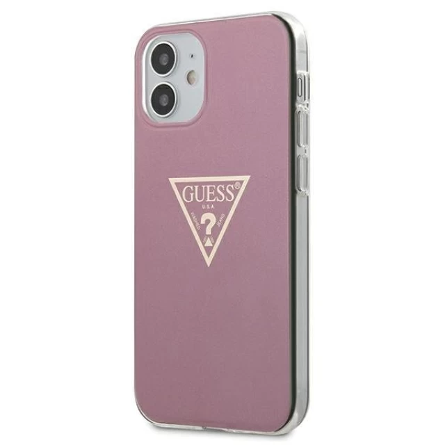 Чехол Guess Metallic Collection для iPhone 12 mini Pink (GUHCP12SPCUMPTPI)
