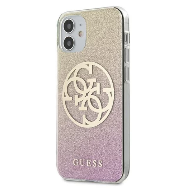 Чехол Guess Circle Logo для iPhone 12 mini Pink (GUHCP12SPCUGLPGG)