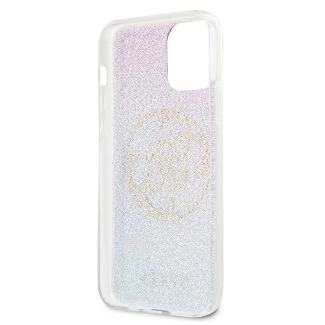 Чохол Guess Glitter Gradient 4G Circle Logo для iPhone 12 | 12 Pro Blue (GUHCP12MPCUGLBPG)