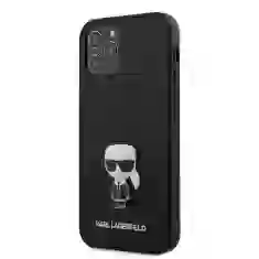 Чехол Karl Lagerfeld Saffiano Iconic Metal для iPhone 12 | 12 Pro Black (KLHCP12MIKMSBK)