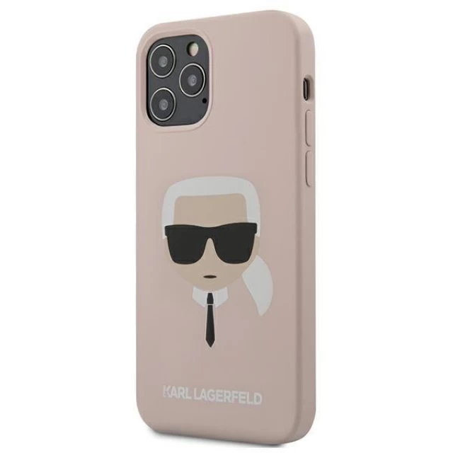 Чохол Karl Lagerfeld Karl's Head для iPhone 12 | 12 Pro Pink (KLHCP12MSLKHLP)