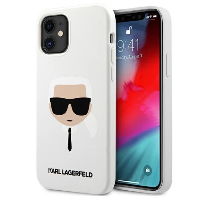 Чохол Karl Lagerfeld Karl's Head для iPhone 12 mini White (KLHCP12SSLKHWH)