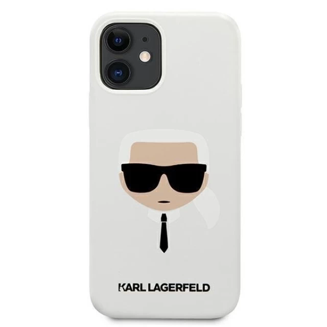 Чехол Karl Lagerfeld Karl's Head для iPhone 12 mini White (KLHCP12SSLKHWH)