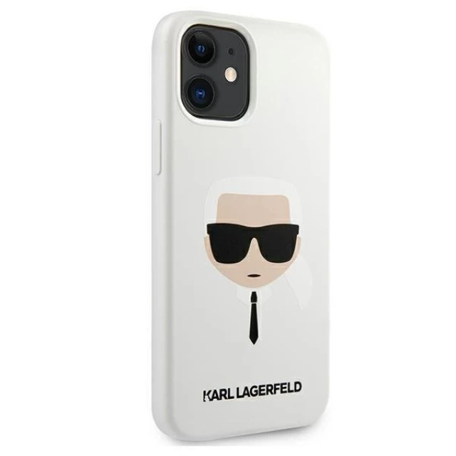 Чехол Karl Lagerfeld Karl's Head для iPhone 12 mini White (KLHCP12SSLKHWH)