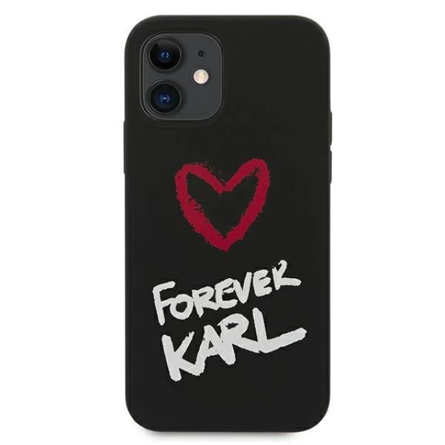 Чехол Karl Lagerfeld Silicone Forever Karl для iPhone 12 mini Black (KLHCP12SSILKRBK)