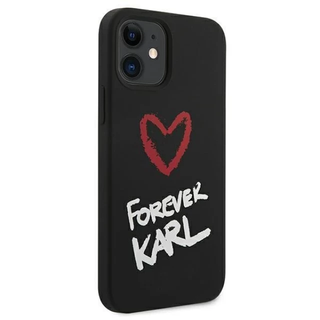 Чехол Karl Lagerfeld Silicone Forever Karl для iPhone 12 mini Black (KLHCP12SSILKRBK)