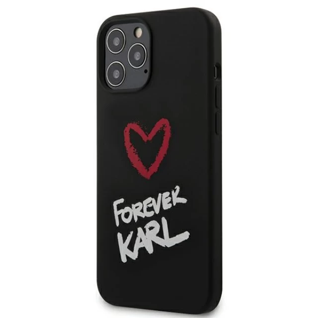 Чохол Karl Lagerfeld Silicone Forever Karl для iPhone 12 Pro Max Black (KLHCP12LSILKRBK)